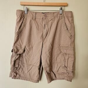 Beverly Hills Polo Club Men's Cargo Shorts, Size 32 Tan Ripstop 11" Gorpcore